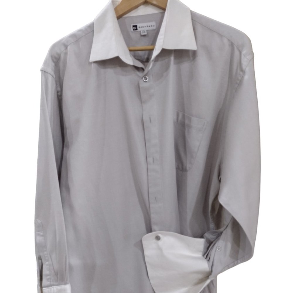 Bachrach Men's Long Sleeve Shirt with French Cuffs.